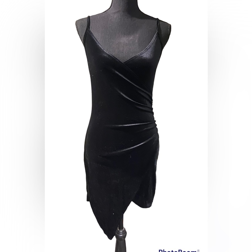 Black velvet dress